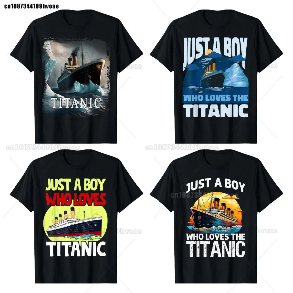 Novelty Boys Who Just Love The Sailing Titanic T Shirts Graphic Cotton Birthday Gifts Summer Style T-shirt Mens Clothing