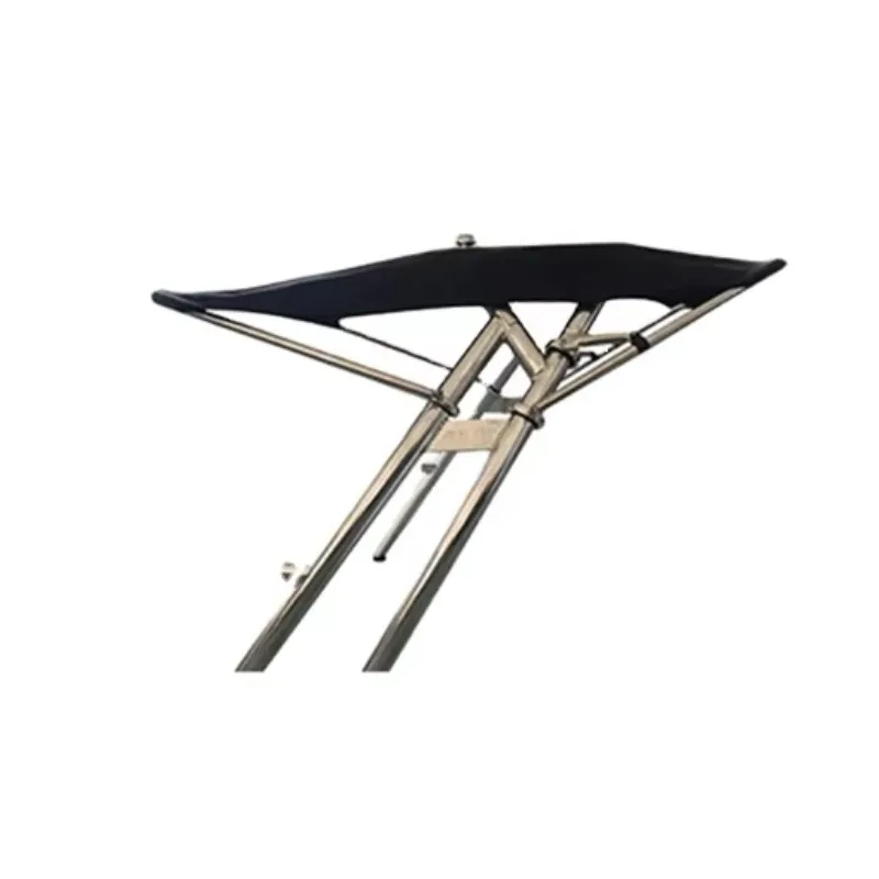 Pro3 Foldable Tower Bimini Black Canopy 1900V for Launch Boat Wakeboard Tower