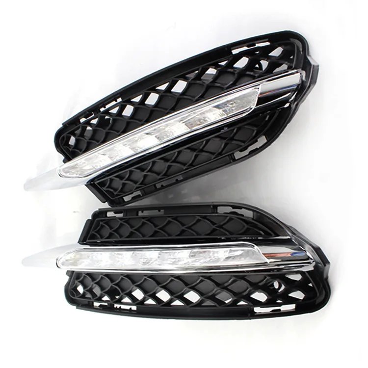 Suitable for 08-13 Year S-class W221 S350 Special LED Daytime Running Light Modified High Brightness Fog Lamp Grille Kit