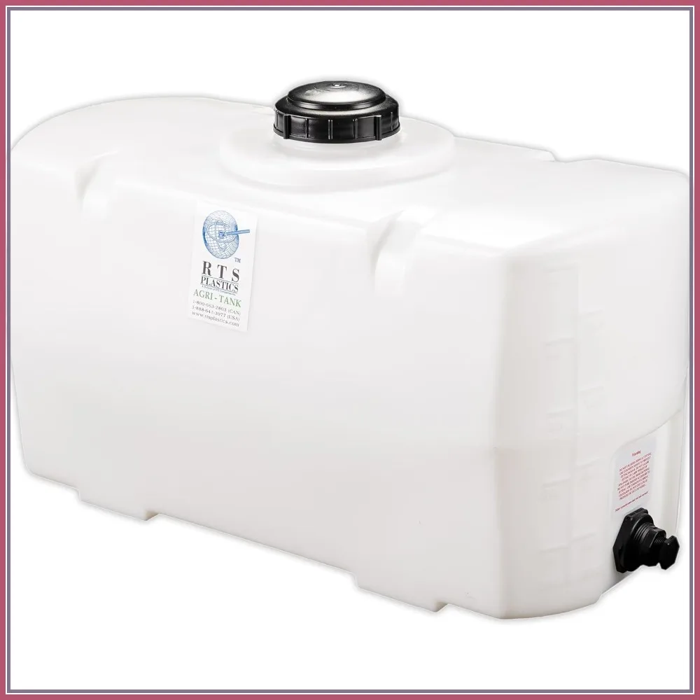 

RTS 50 Gallon Rotomolded Polyethylene Tank for Water & Non-Flammable Liquids with Molded Grad Strip and Siphon Elbow