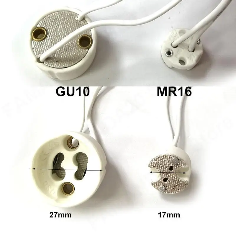 GU10 MR16 MR11 GU5.3 G4 lamp holder socket base adapter Wire silicone Connector Socket for LED Halogen Light M20