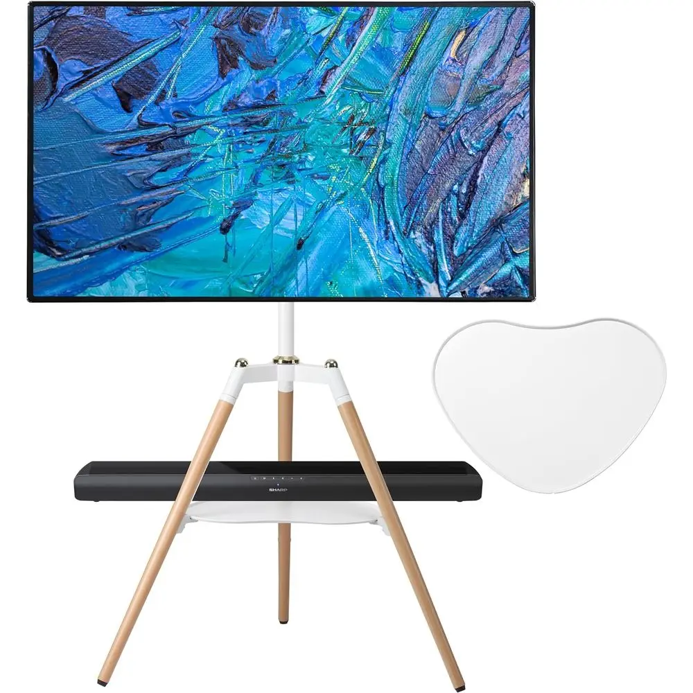 

Регулируемая по высоте подставка для телевизора/монитора для студии с диагональю 140 дюймов ° Поворотный кронштейн для LED/LCD-экранов 32-65 дюймов, плоских и изогнутых экранов