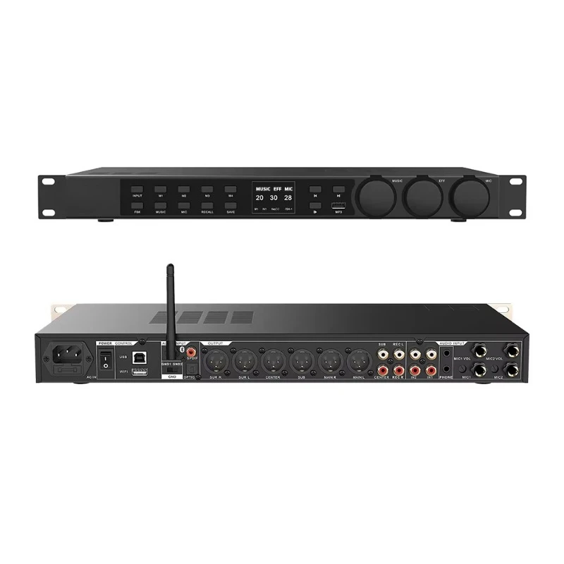 Sound system effector Professional BT audio processor Karaoke Dj USB port Pre-effect processor