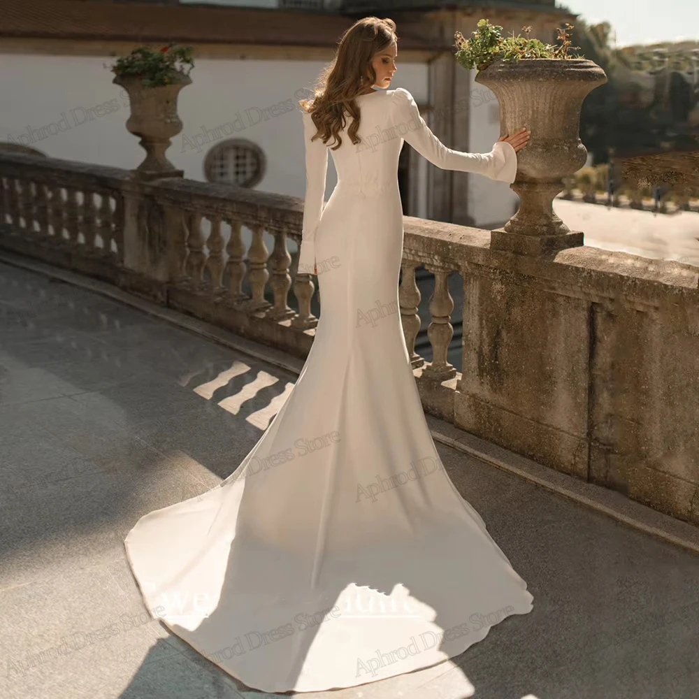 Eleganckie suknie ślubne Skromne suknie ślubne Rozkloszowane rękawy Szaty na formalne przyjęcia Urocze Vestidos De Novia Szyte na miarę 2026