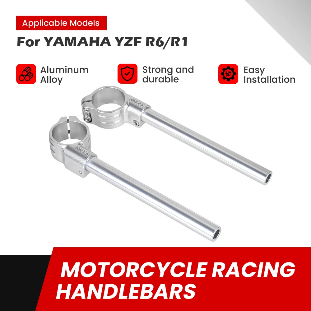 

One.k.s High Quality 50MM Motorcycle Handlebar Clip-Ons Fork Handle Bars For YAMAHA YZF R6 2006-2025 YZF R1 2004-2025