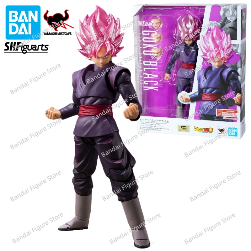 Disponibile Bandai SHFiguarts SHF Dragon Ball Super Saiyan Rose Goku Nero Anime Action Figure Toy Regalo Modello Collezione Hobby