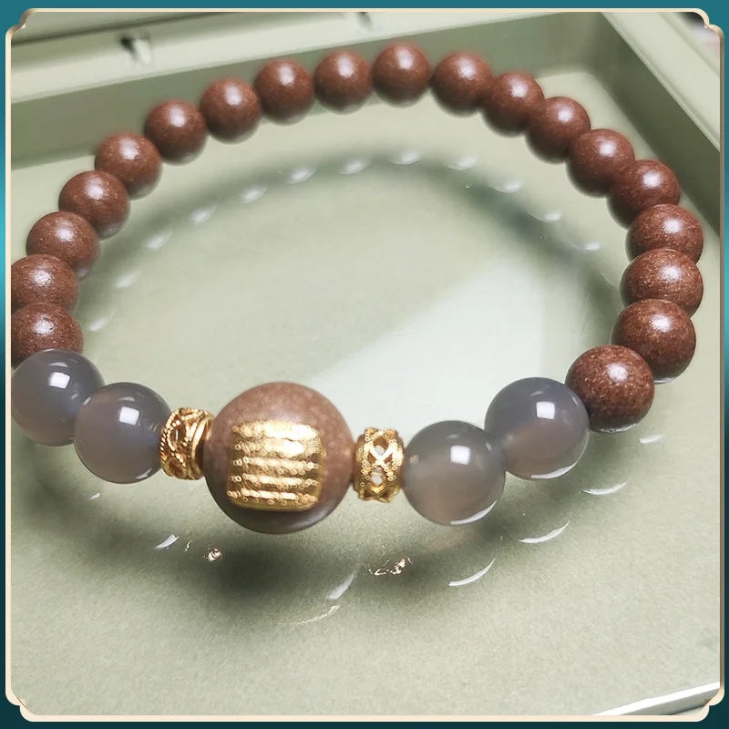 Ancient Handmade Exquisite Unique Stylish New Chinese Five Sutras Orchid Fragrance Bracelet Trendy Unisex Daily Wear Fine Gift