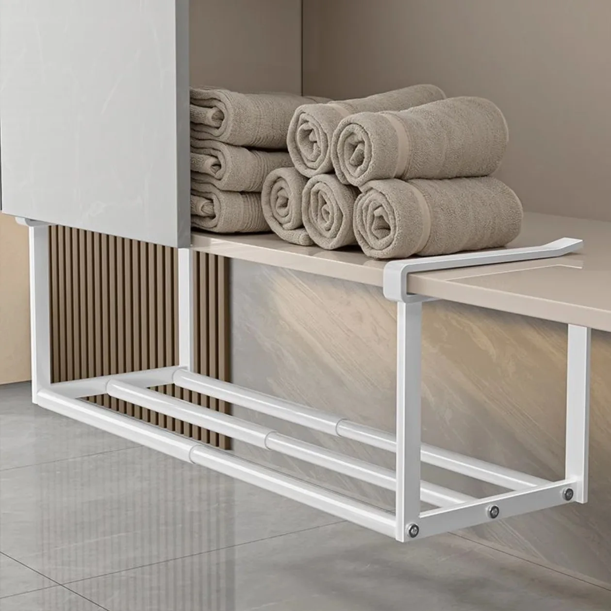 Verstellbares Schuhregal, multifunktionaler, geschichteter, einziehbarer Organizer für Zuhause, Schuh unter dem Schrank, Regal, Schrank, Hängekorb