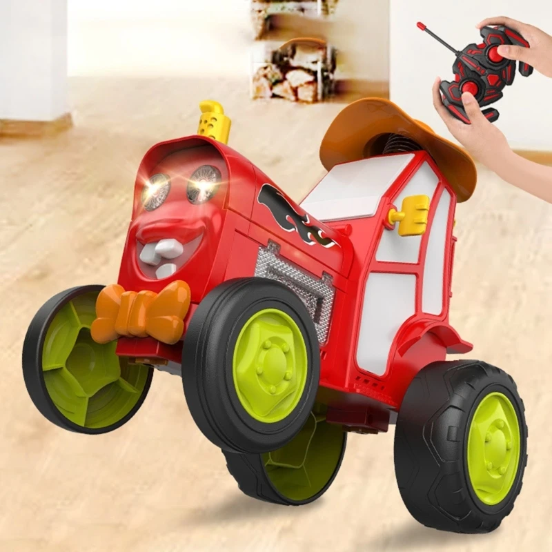 Electronic Walking Swinging Stunt Car Small Car Shape Toy Children Early Educational Crawling Infant Birthday Gift