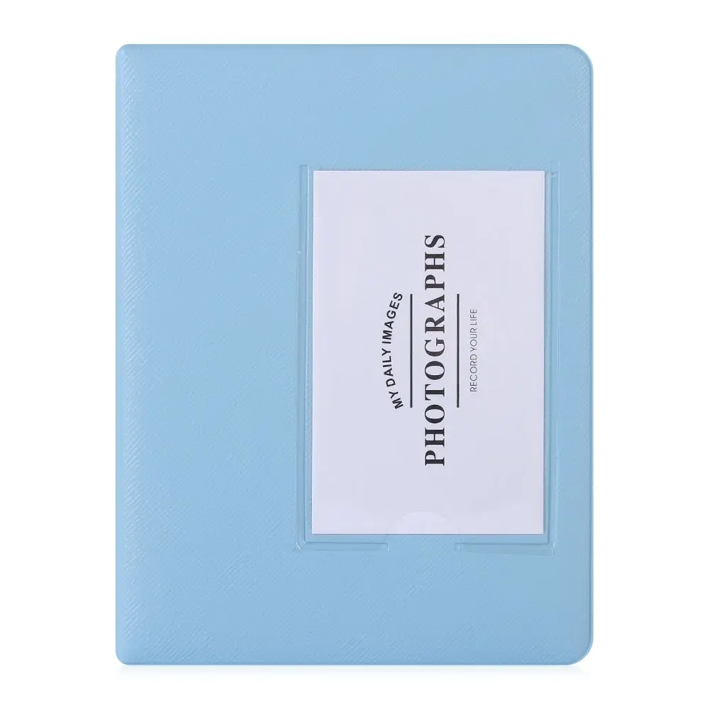Album Photo Mini 64 Poches Pour Fujifilm Instax & Polaroid – Format Portable Bleu Marine, Fenêtres Transparentes, Idéal Cadeau Souvenirs Voyage Famille