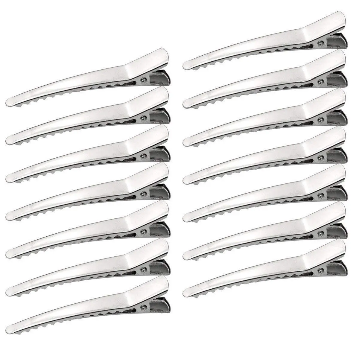 

50 Pack 2.36" Silver Metal Alligator Hair Clips - Strong Grip, No Rust, Teeth Design for All Hair Types