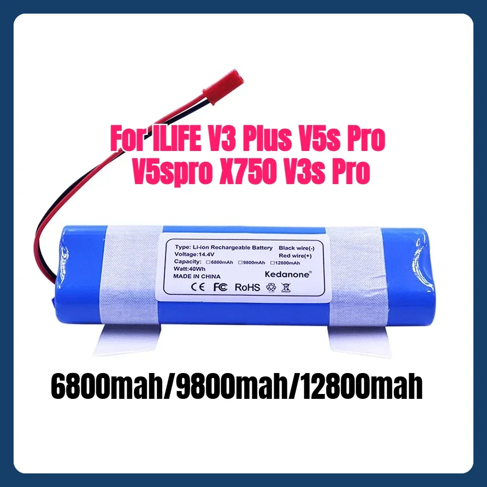 SWZY 14.8V 6800mAh Rechargeable Battery for ILIFE V3 Plus V5s Pro V5spro X750 V3s Pro Robotic Cleaner Accessories Parts