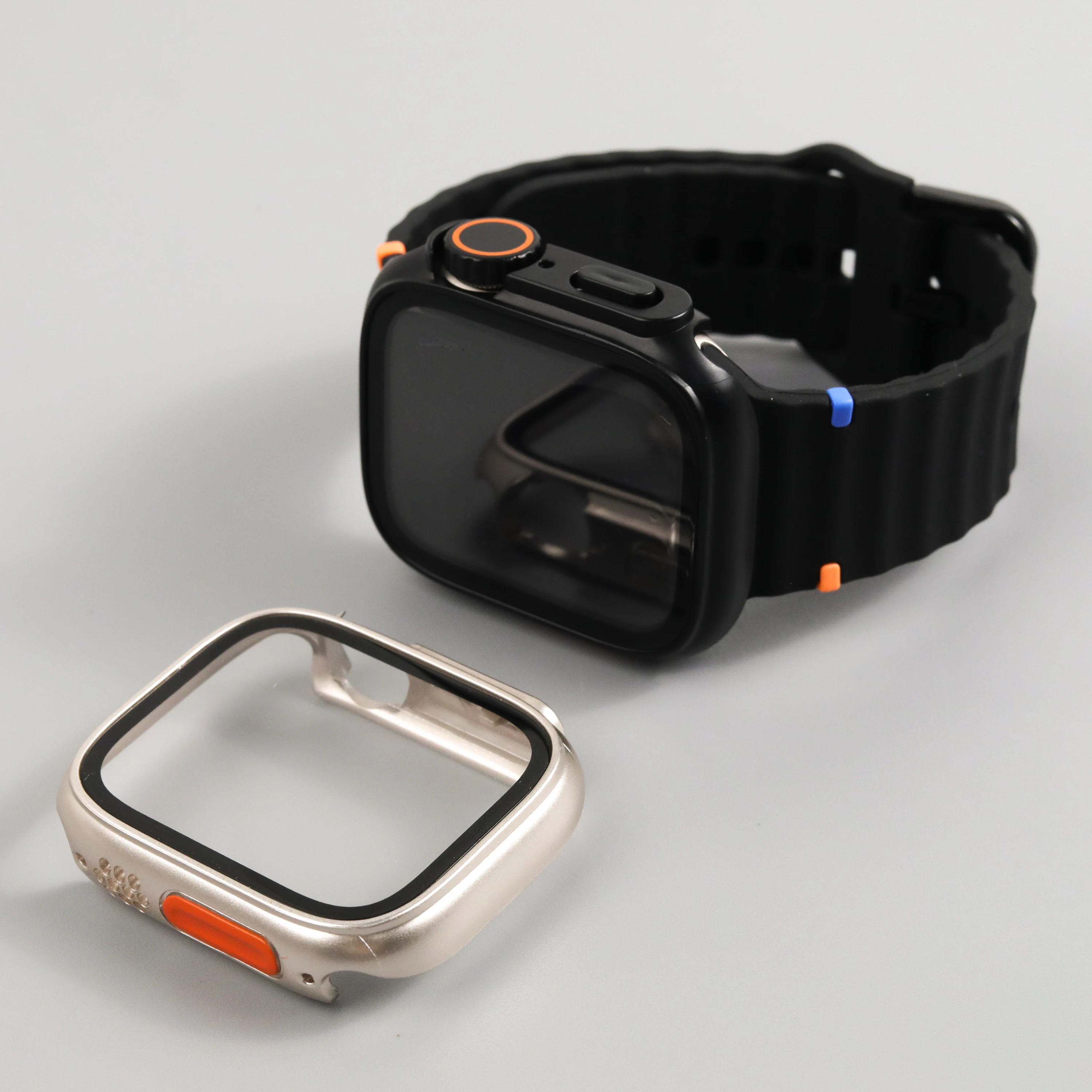 Screen Protector for Apple Watch Case 42mm 45mm 40mm 44mm 41mm Cover+Tempered Glass Film Change To Ultra 3 Series 9 8 7 6 5 4 SE