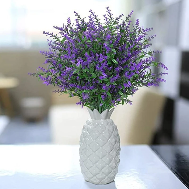 A Bunch of Provence Lavender Plastic Artificial Flowers False Plants Wedding Home Decoration Christmas Table Decoration