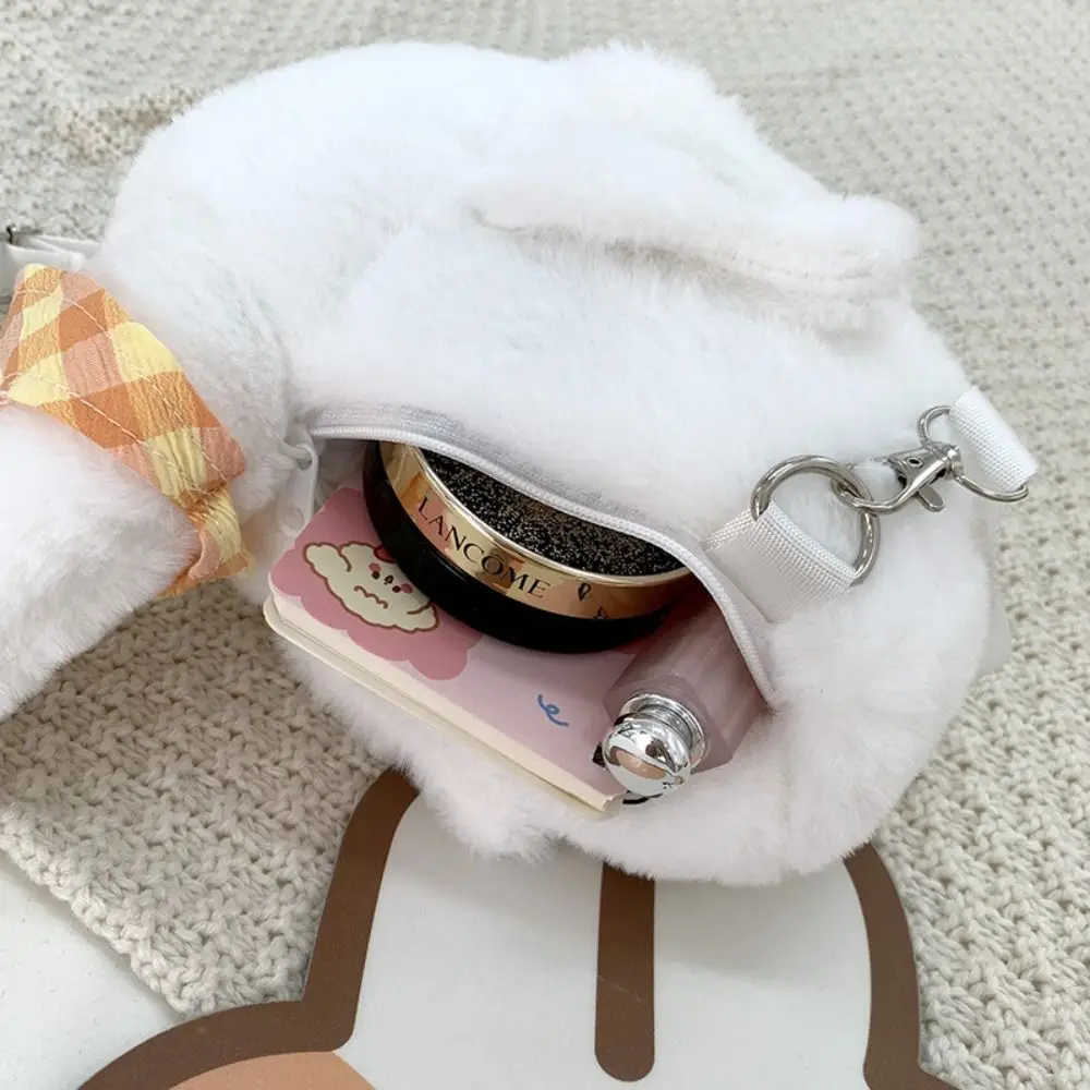 Big White Goose Crossbody Bag New Cartoon Cute Duck borsa a tracolla per bambini zaino Soft Cute Girl Fluffy Doll Bag