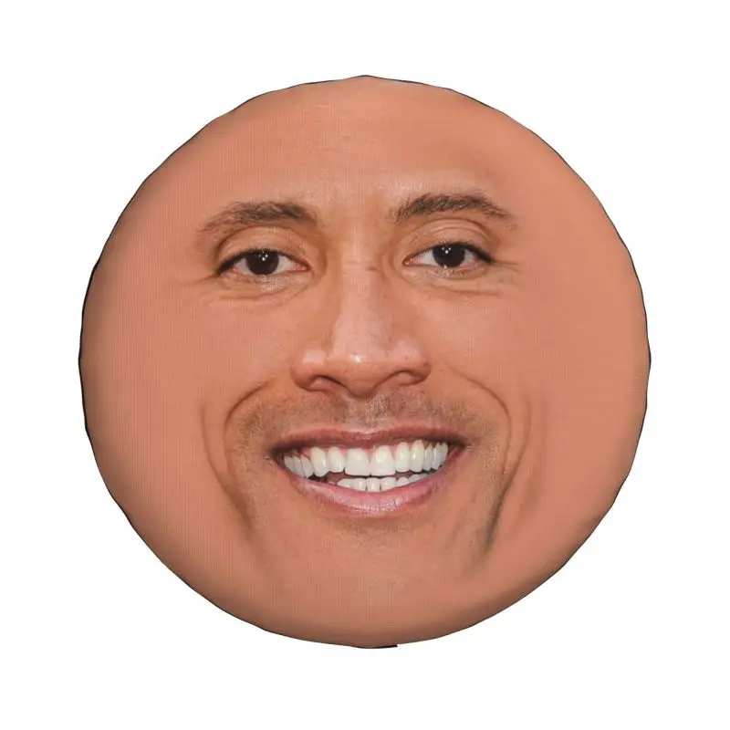 Custom The Rock Dwayne Meme Spare Tire Cover for Toyota Jeep RV SUV Trailer Car Wheel Protector Covers 14