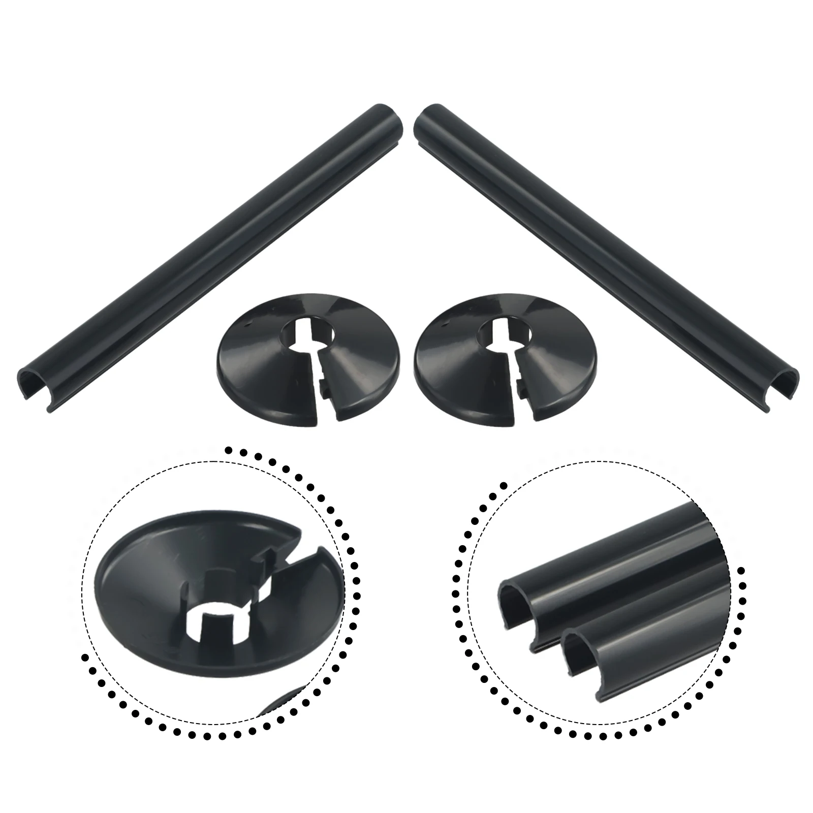 High Quality Modern For Bathroom Home Galvanized Cover Decorative Cover Pipe Decoration Length 200mm 2 Set  High