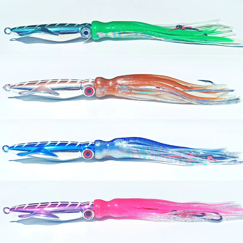 AS 1PC Metalowa główka Inchiku Jig Wire Bait Octopus Skirt Fishing Jigging Lure 60g100g120g150g200g Artifial Pesca Leurre Hard Bait