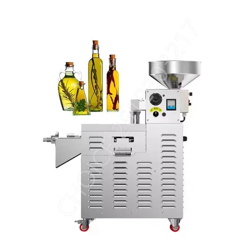 

110/220V Oil Press Machine Commercial Stainless Steel Sasame Sunflowers Squeeze Temperature Control Sesame Oil Peanut