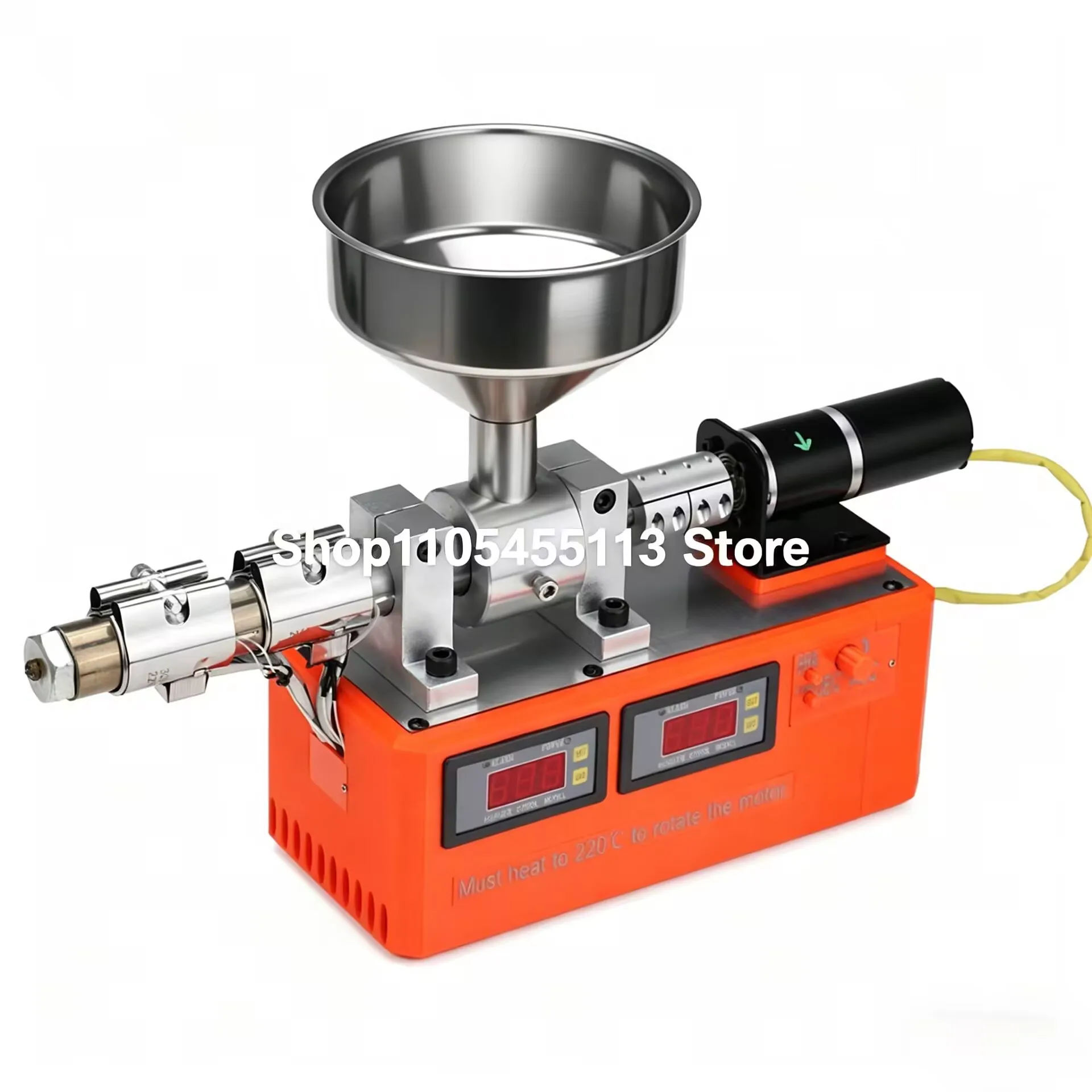 Mini Desktop Plastic Extruder 300℃ Single Screw Machine for PETG PLA ABS Recycling Filament Strip Making