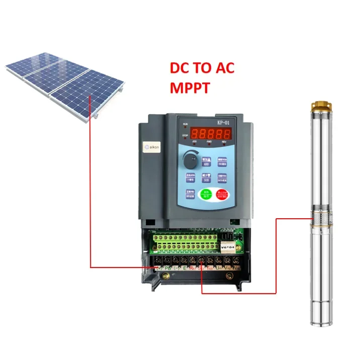 Multifunctional submersible single phase motor solar pump converter variable speed drive VFD with MPPT