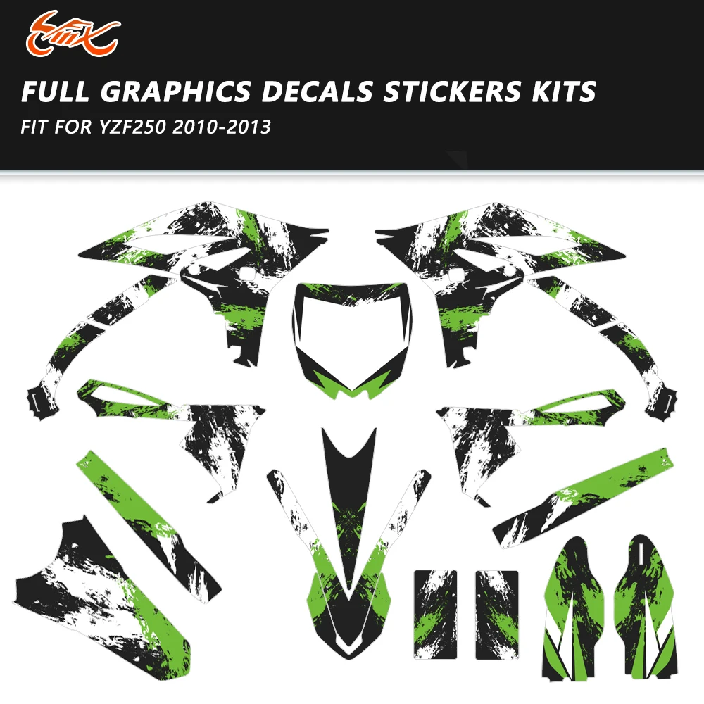 Fit for YAMAHA YZF250 YZ250F YZ 250F 2010 2011 2012 2013 YZF 250 Motorcycle Backgrounds Graphics Decals Stickers Kit