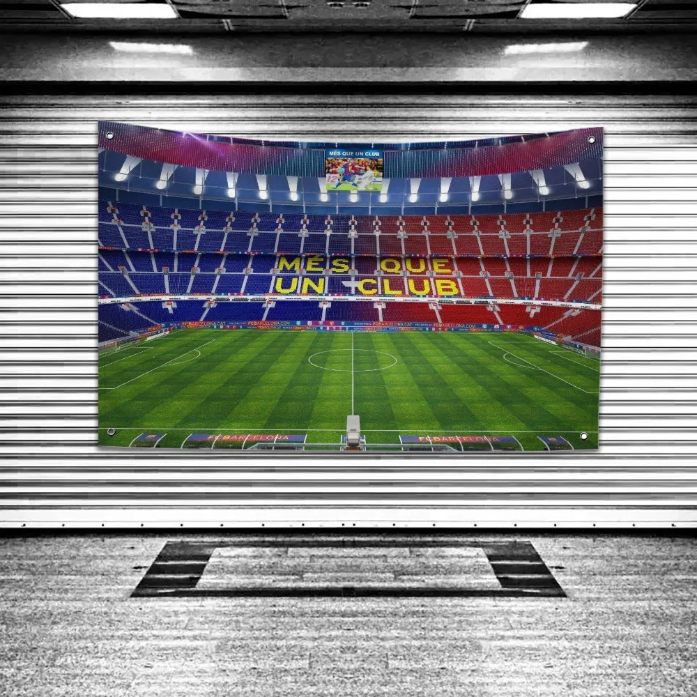 Football Stadium Flag To Hang Flags For Rooms Banner Flags For Bedrooms Garage Decoration Tapestry Fc A-Barcelonas-A Funny Wall