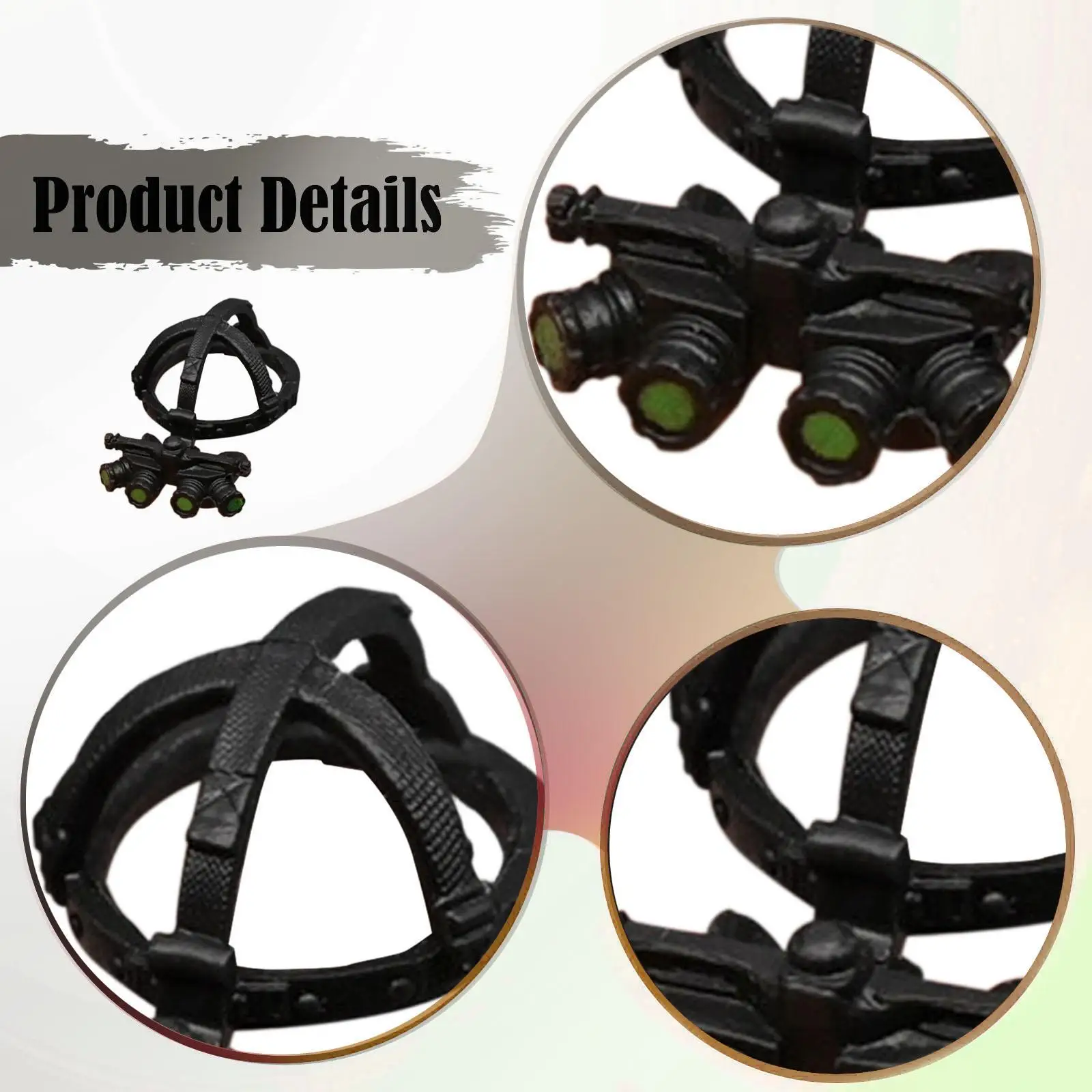 Miniature Nvg PP Accessory Goggles Model 1 12 Scale Doll Helmet for Action Figure Dress Up DIY