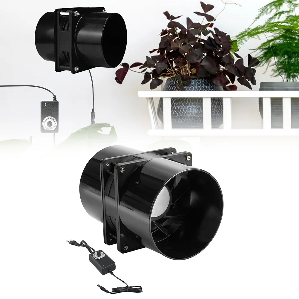 100 Mm 덕트 팬 DC12 V 팬 축 팬 배기 파이프 팬 속도 컨트롤러 주방 환기 배기 팬