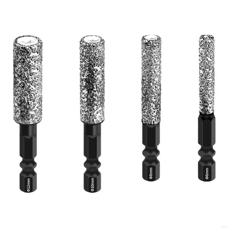 

A2BE 4pcs Universal Shank Dry Diamonds Drill Bits Set for Tile Ceramic Glass