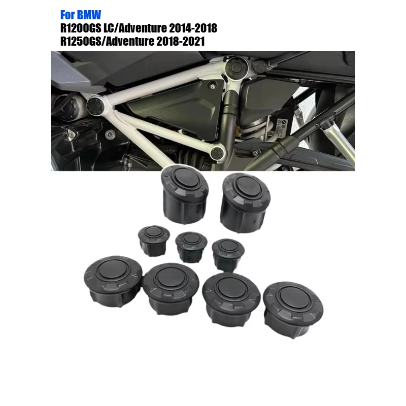 

For BMW R1250GS LC R1250GS R 1200 1250 GS Adventure adv 2022 2023 Motorcycle Frame Hole Cover Caps Plug Decorative Frame Cap Set