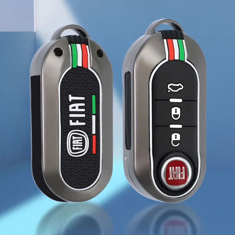 Custodia protettiva per chiave remota per auto in lega per Fiat 500 Ducato Panda 500L Punto Lancia Musa per Citroen Jumper Accessori auto