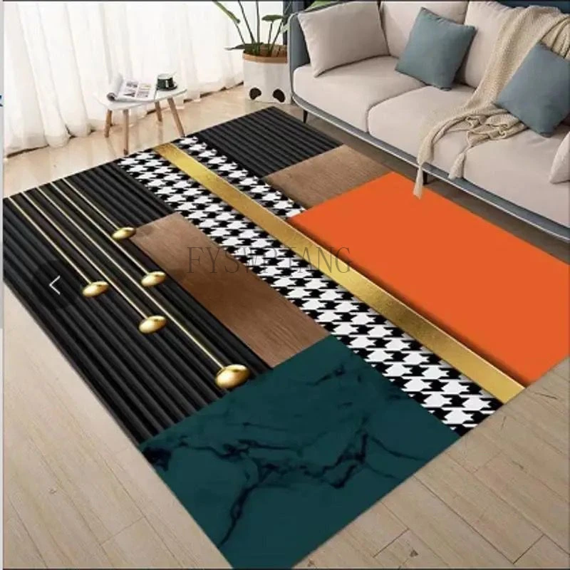 

Nordic Style Rugs Luxury Design Carpets for Living Room Decoration Simple Bedroom Carpet Home Decor Non-slip Floor Mats Washable