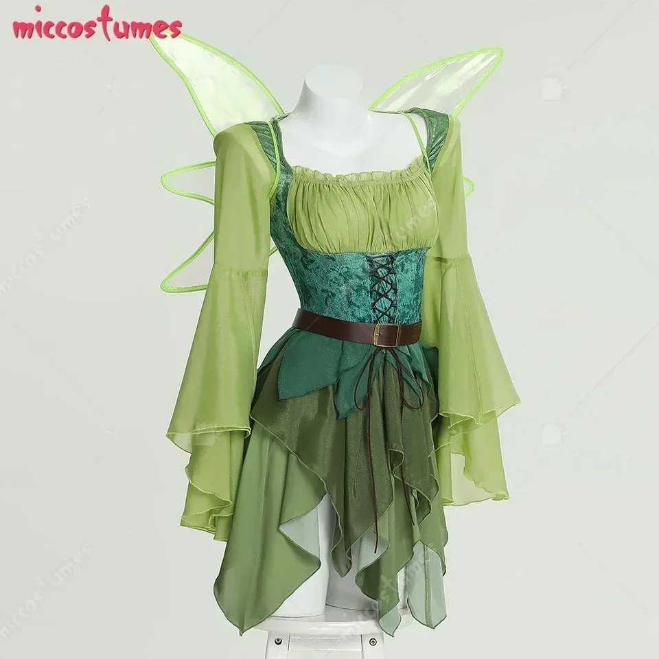 green emerald velvet dress Green Fairy of the Garden Fantasy Faire Corset Costume main image 1