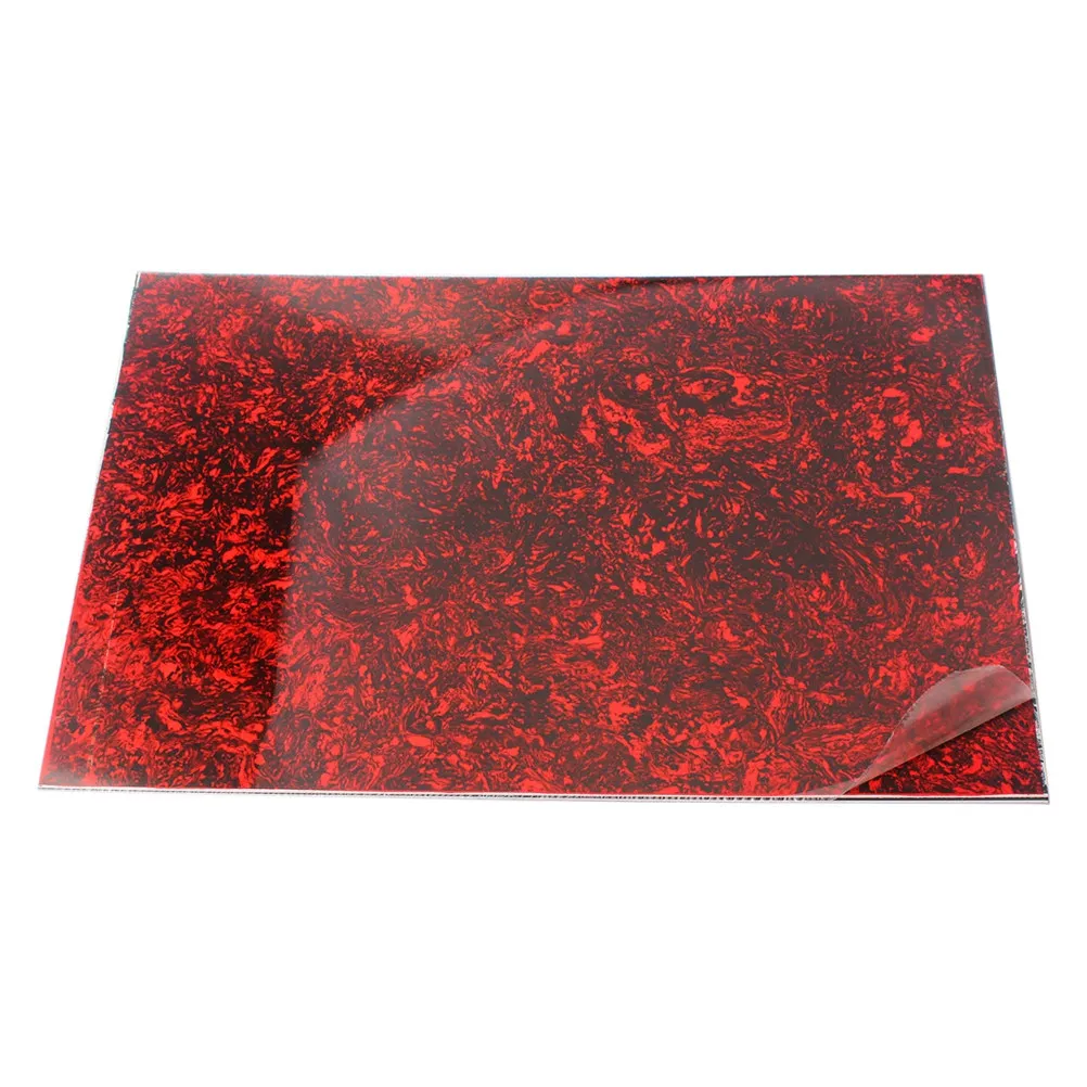 

44x29cm Acoustic Guitar Red Tortoise Shell Pickguard Sheet DIY Scratch Plate Pickguard Material Blank Sheet Easy Install