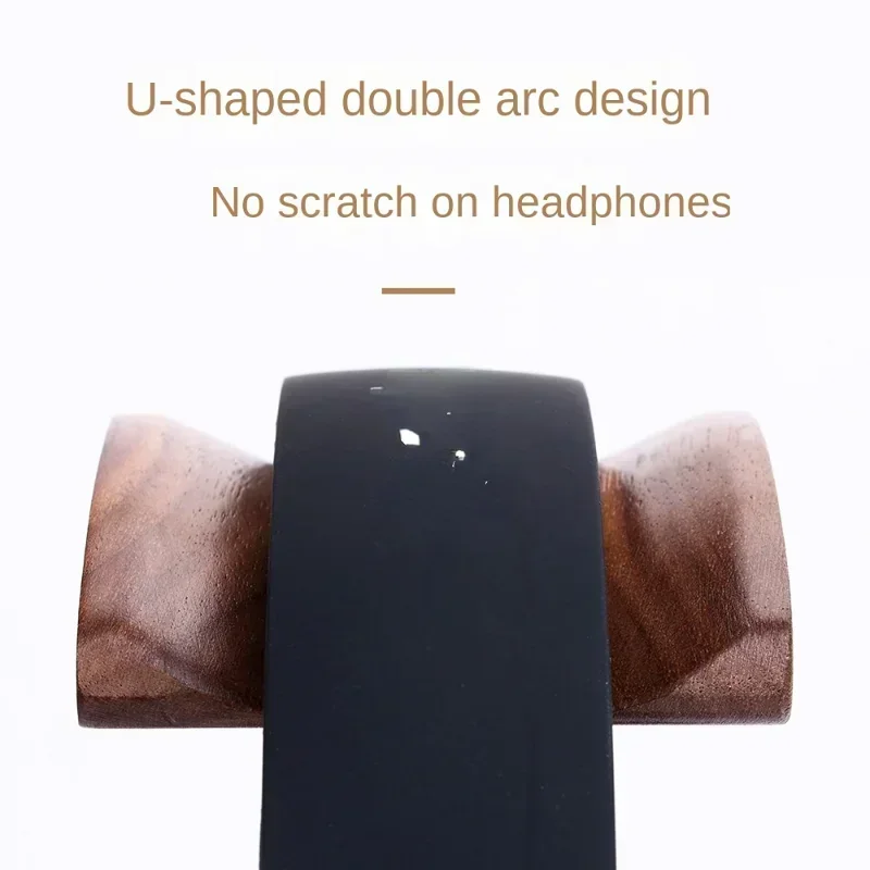 Headset Headphone kayu klasik, dudukan Earphone Walnut Hanger Headset tampilan untuk semua ukuran Headphone Walnut Display berdiri