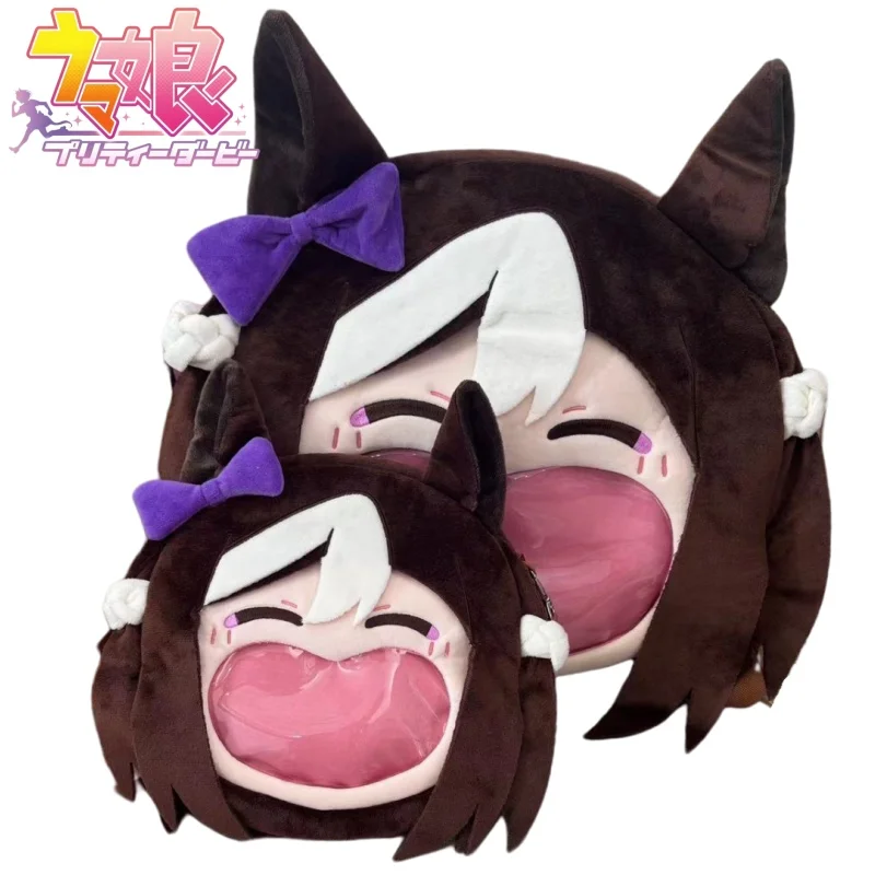 

Pretty Derby Itabag Cartoon Special Week Plush Backpack Anime Peripherals Translucent Large Storage Holiday Gifts Commuting