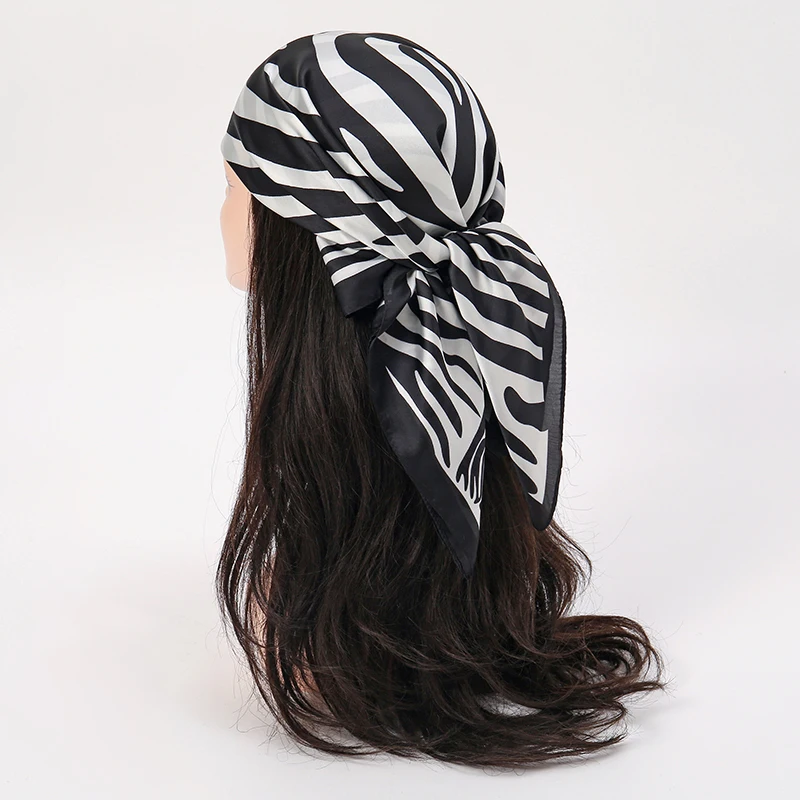 2025 Beach Hijab Stoles Silk S - Silk Tie Striped avis et prix