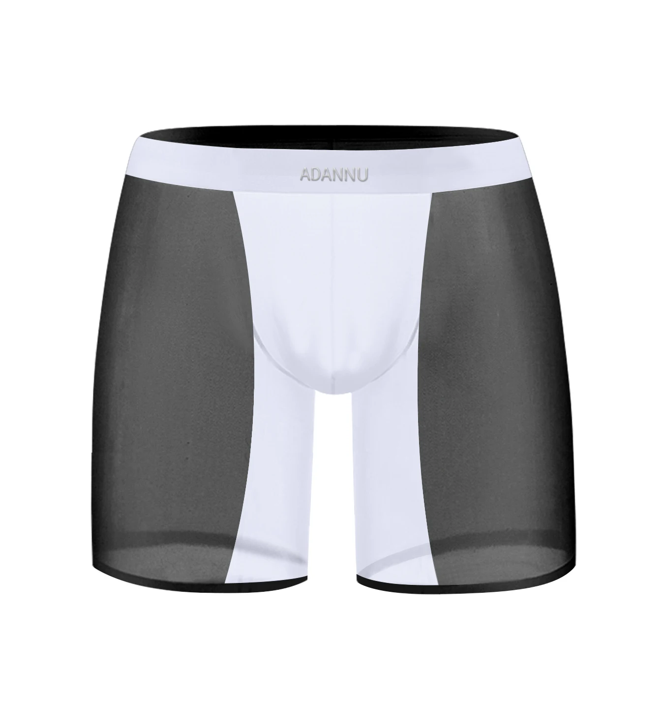 Large Size Men's Net Fabric Underwear Quick-Drying Sports Fitness Straight-Leg Pants Anti-Slip Legs Cool Silk Stitched