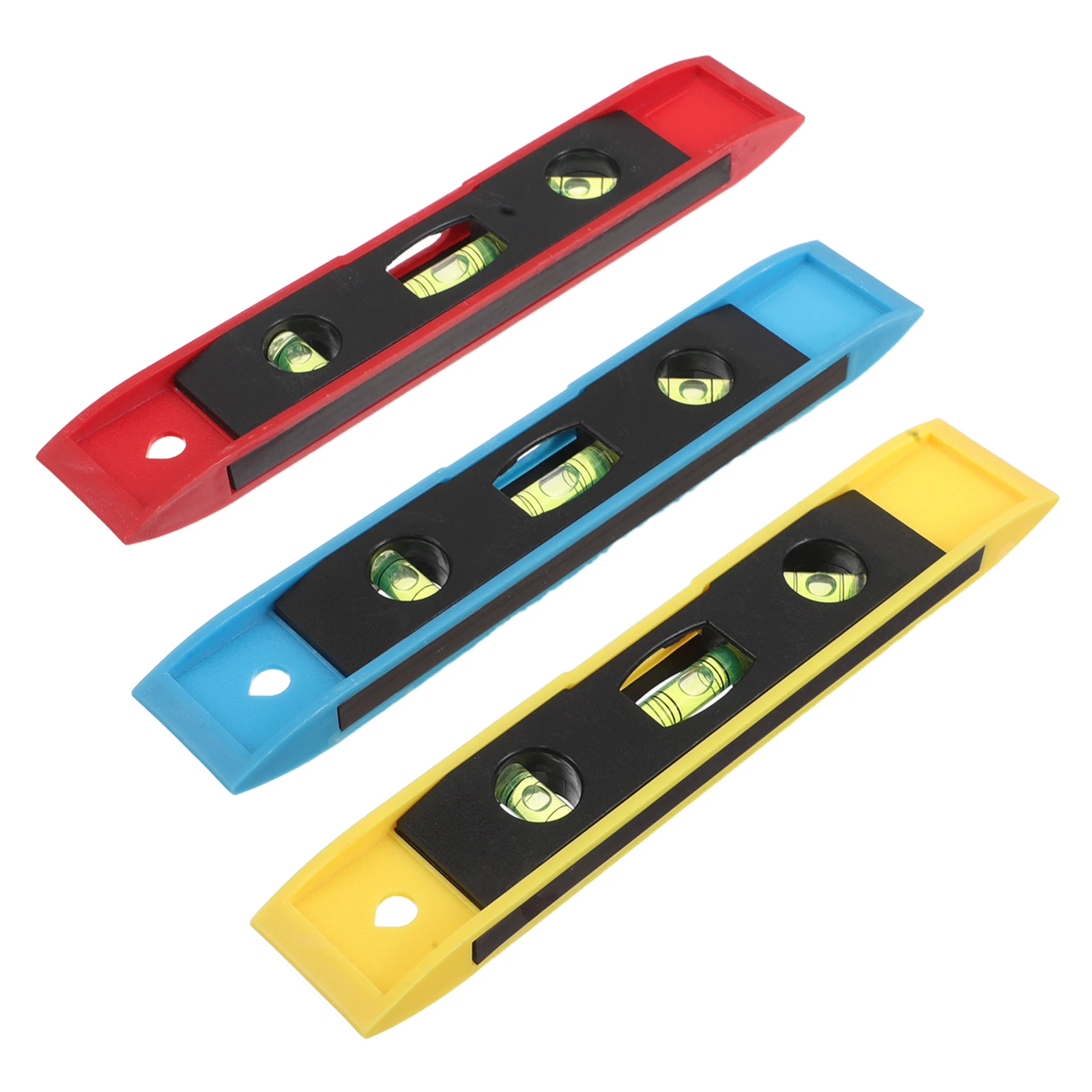 

3pcs Magnetic Horizontal Ruler 9 Inch Mini Level Tool Spirit Bubbles Construction Electrician Plumbers Ruler Leveler Gauge DIY