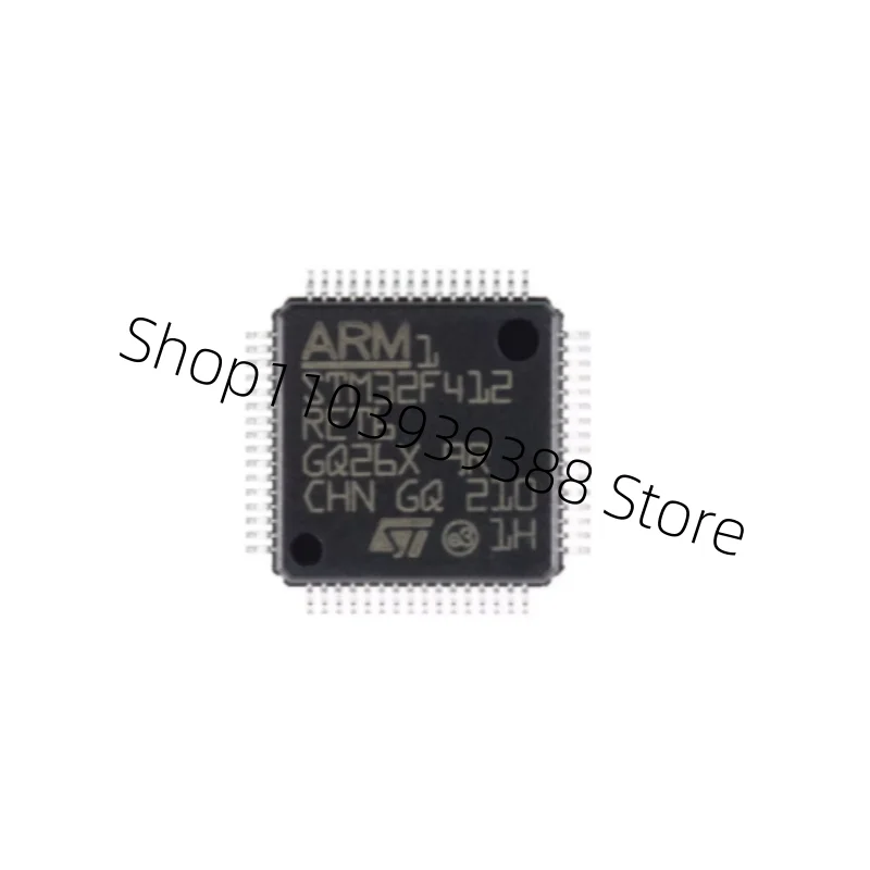 5Pcs New Original  STM32F412RET6 STM32F412 Microcontroller IC 32-Bit Single-Core 100MHz 512KB (512K x 8) FLASH 64-LQFP