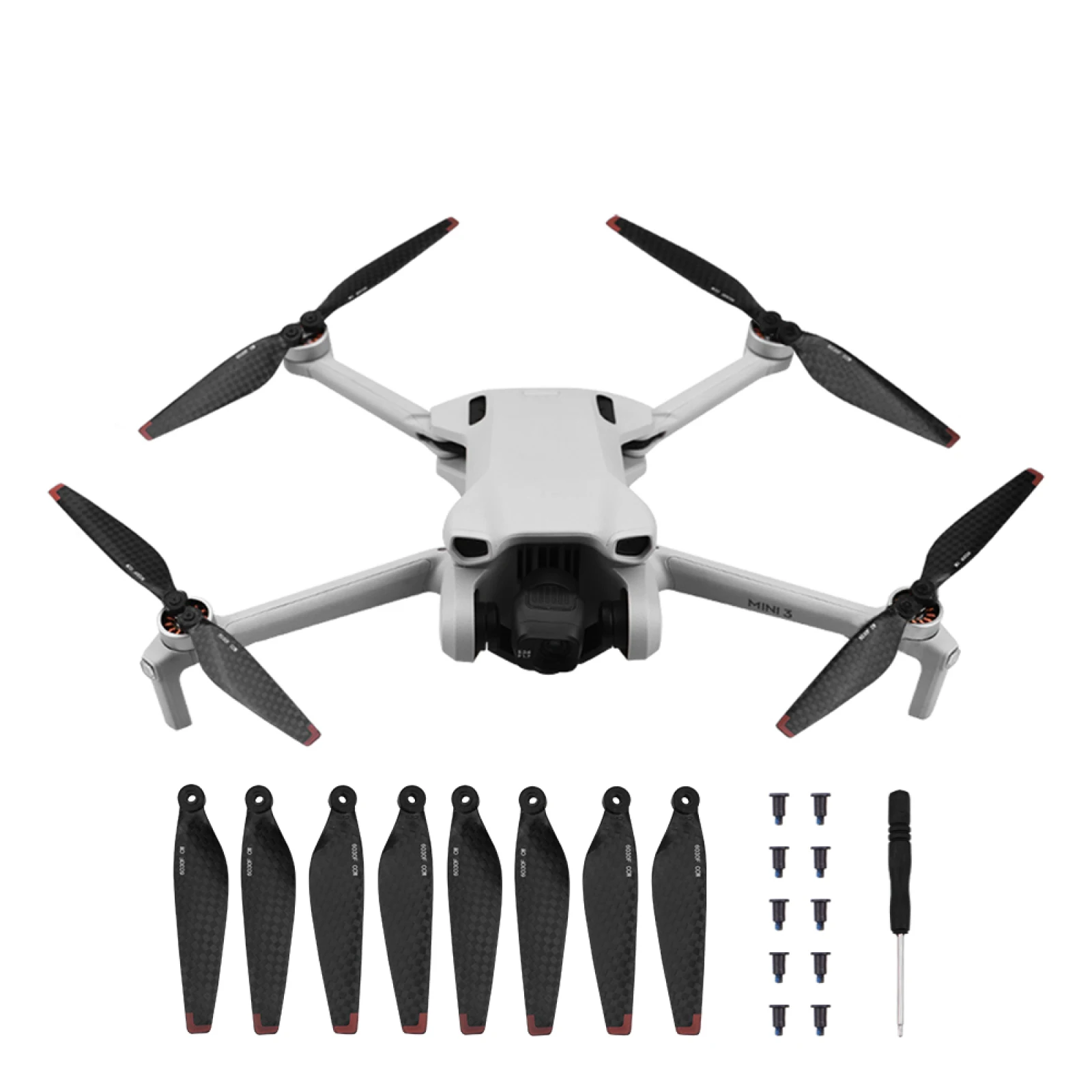 8Pcs Propeller For DJI Mini 3 Drone Accessories Low-Noise Carbon Fiber Propellers Quick-Release Folding Noise Reduction Blades