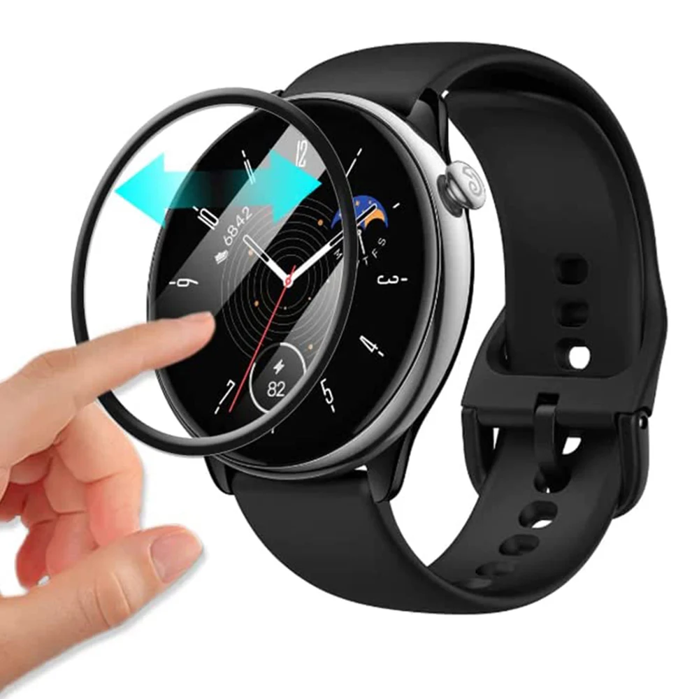 Película protectora de pantalla 3D para reloj inteligente Huami Amazfit GTR Mini, película suave de protección de pantalla, no vidrio templado, 1/2/3 Uds.