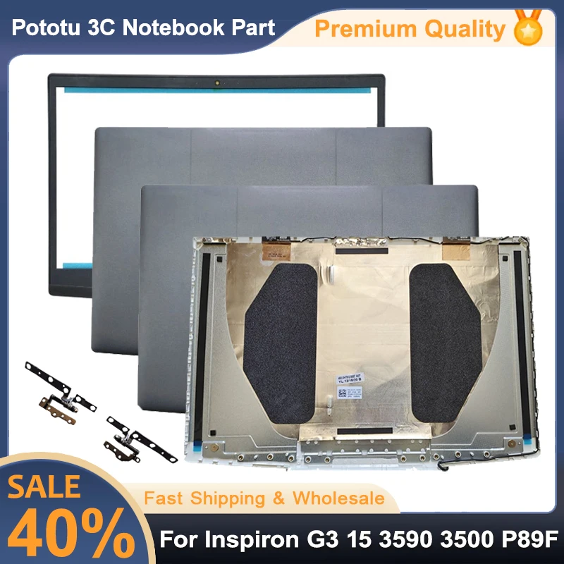 

New For Inspiron G3 15 3590 3500 P89F Laptops LCD Back Cover Front Bezel Hinges Screen Top Housing Lid Upper Cover Blue Red