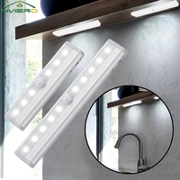 6/10LED PIR Motion Sensor Lamp Cupboard Wardrobe Bed Under Cabinet Night Light Smart Perception for Closet Stairs Led Ape Legend
