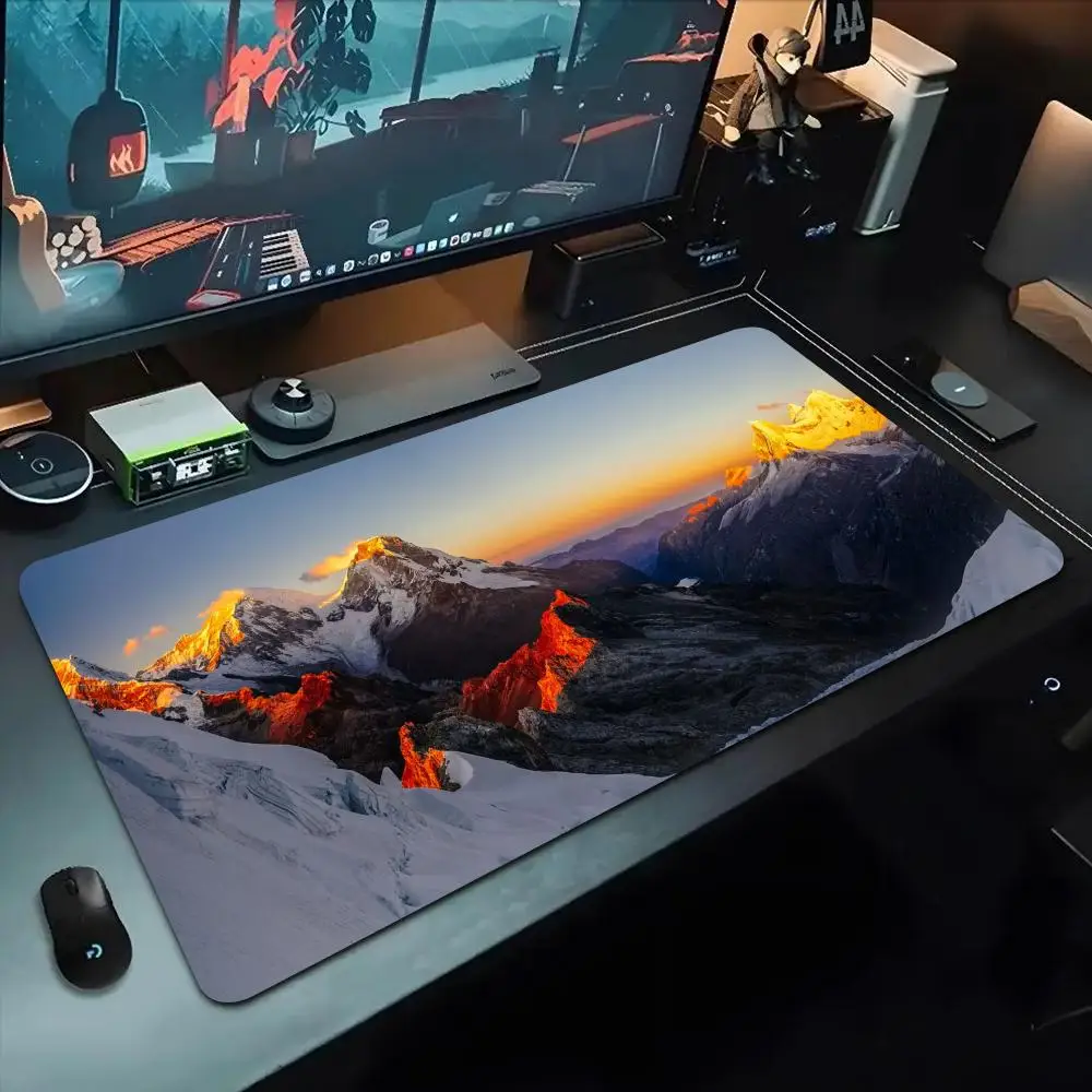 

sunset over mountain peak Mouse Pad 500X1000 mm Large Gaming Mousepad Gamer XL Rubber Otaku Keyboard Pad Laptop Desk Mat