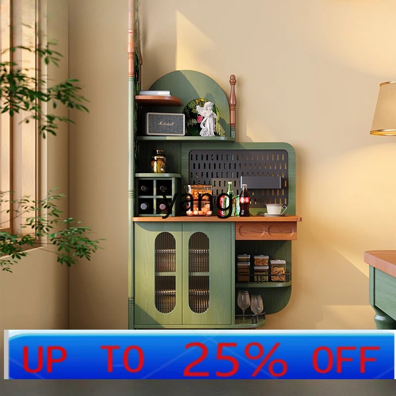 

LTT French retro living room locker antique multi-functional tea cabinet