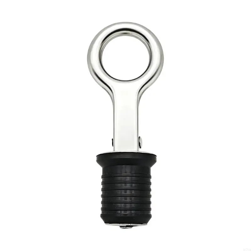 Stainless Steel Pull Loop Drain Plug for 25mm 1Inch Openings, Hand Tighten Expansion Sealing Insert for Boat Drains D7YA