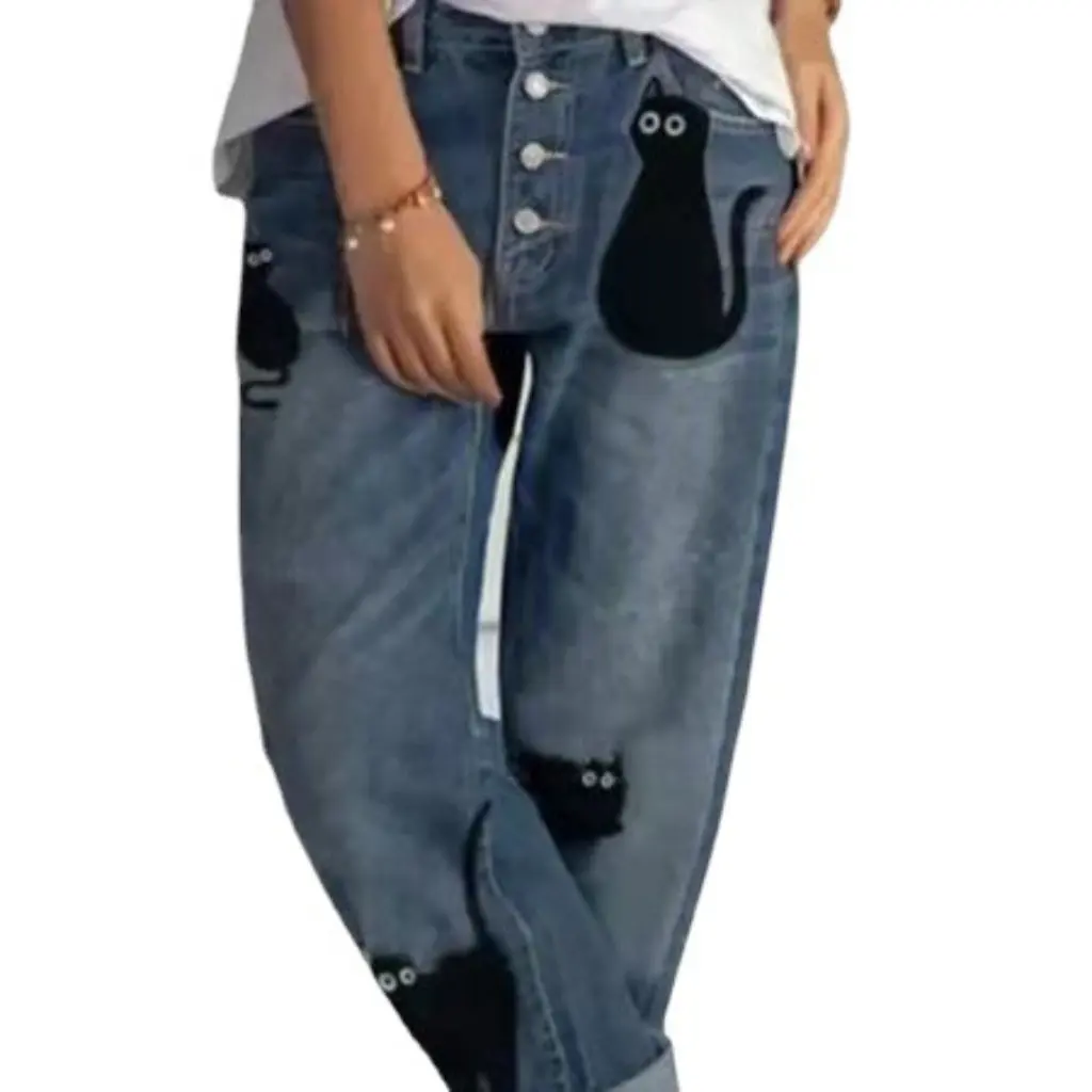 

Women's Slimming Straight Jeans Casual Versatile Loose Fit European American Style Spring Autumn New Fashion