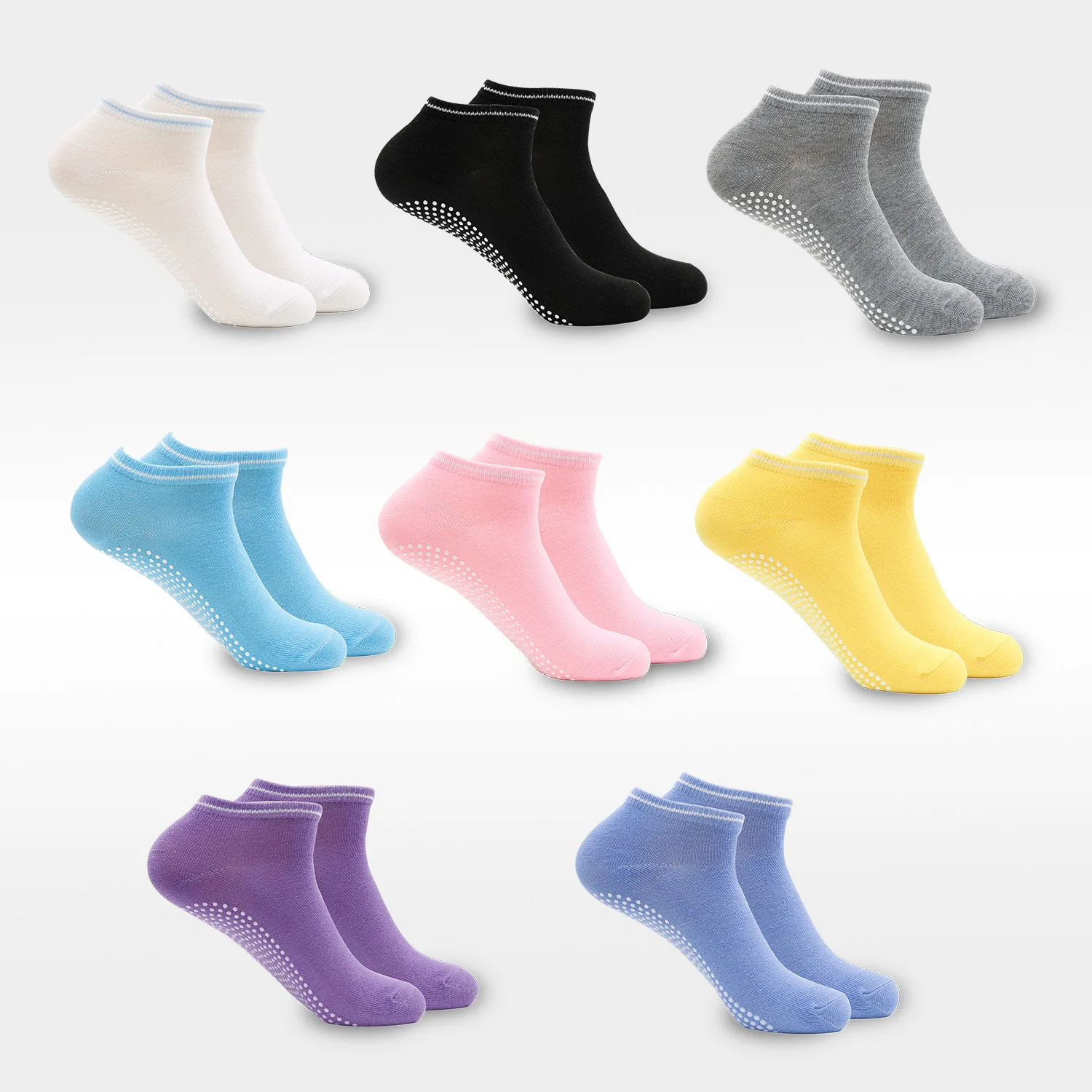 عبر الحدود عدم الانزلاق اليوغا الجوارب سيليكون نقطة الرياضة لا تظهر الجوارب داخلي مكافحة زلة جوارب يمكن السير بها على الأرض الترامبولين الجوارب #1